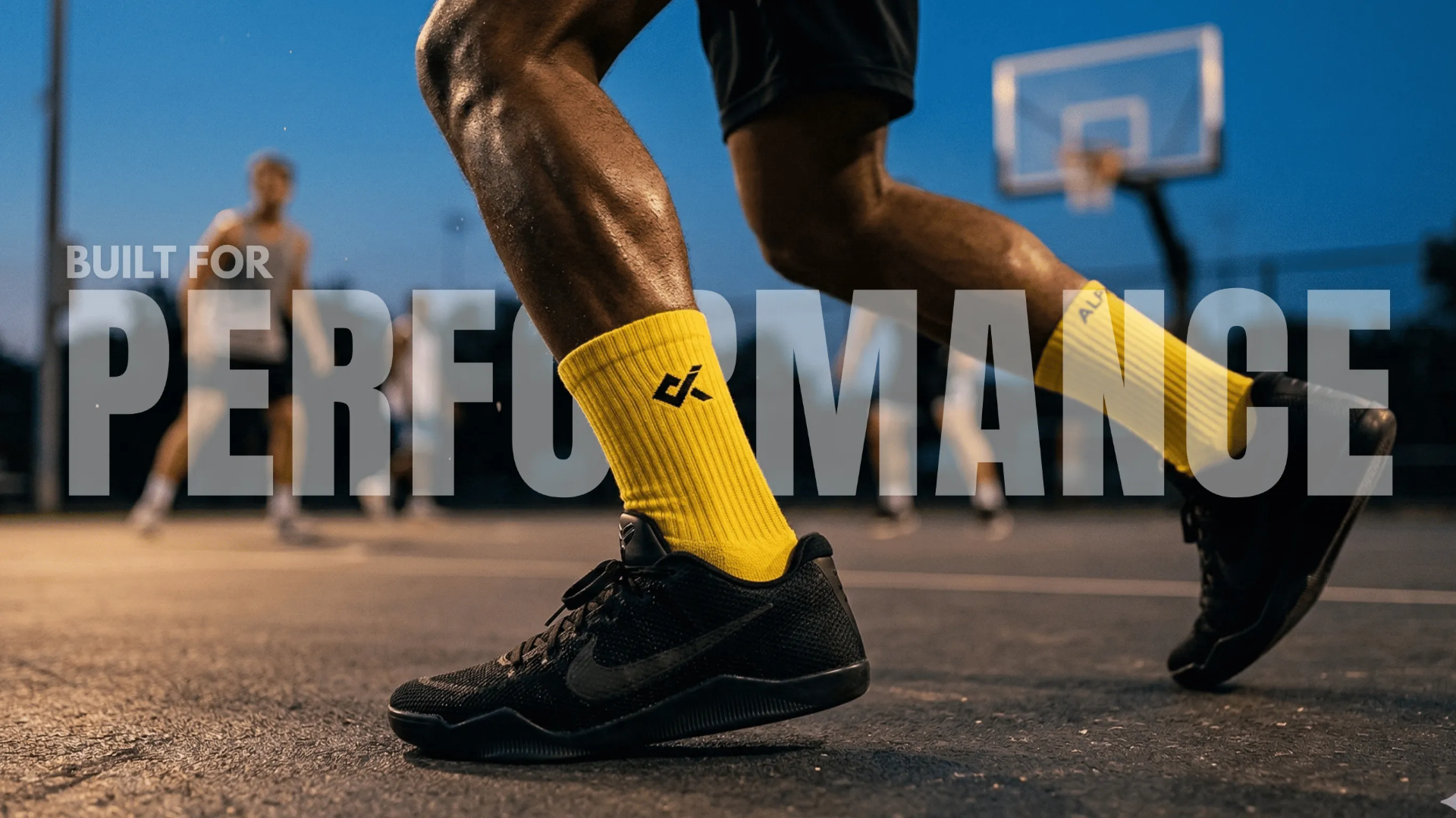 Premium black cotton sports socks for men